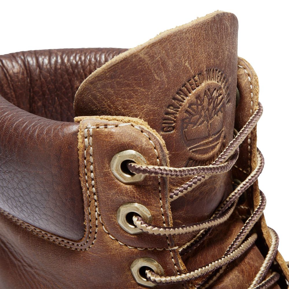 Bocanci 6-Inch Timberland Barbati Maro - Heritage Waterproof - Romania - LKOUIX137